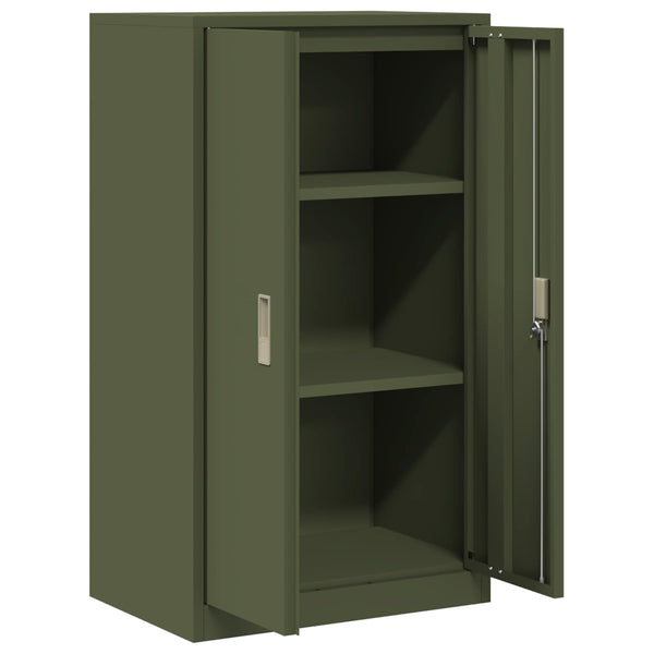 Aktenschrank Olive Grün Stahl 60x40x105 cm