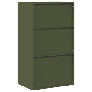 Aktenschrank Olive Grün Stahl 60x40x105 cm