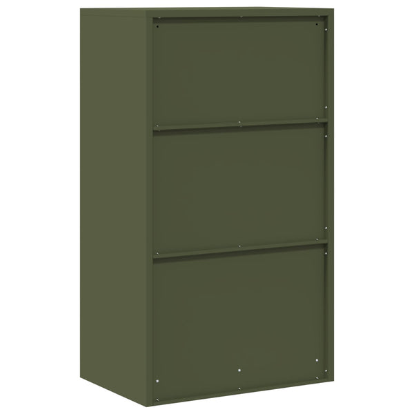 Aktenschrank Olive Grün Stahl 60x40x105 cm