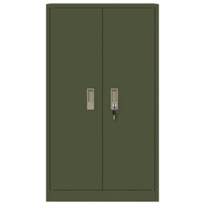 Aktenschrank Olive Grün Stahl 60x40x105 cm