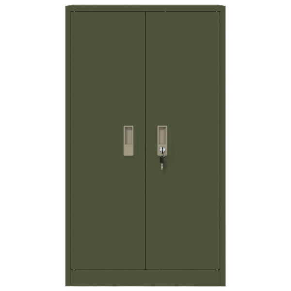 Aktenschrank Olive Grün Stahl 60x40x105 cm