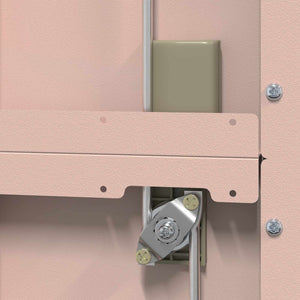 Rosa Aktenschrank, Stahl, 60x40x140cm