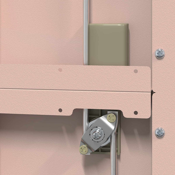 Rosa Aktenschrank, Stahl, 60x40x140cm
