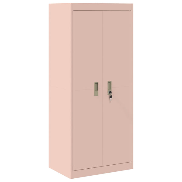 Rosa Aktenschrank, Stahl, 60x40x140cm