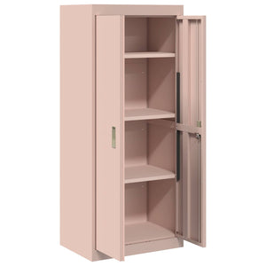 Rosa Aktenschrank, Stahl, 60x40x140cm