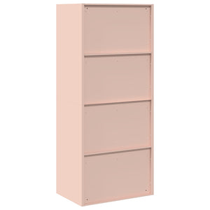 Rosa Aktenschrank, Stahl, 60x40x140cm