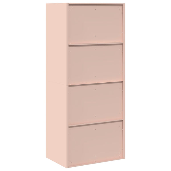 Rosa Aktenschrank, Stahl, 60x40x140cm