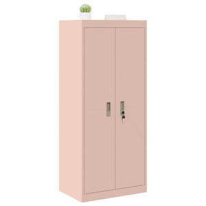 Rosa Aktenschrank, Stahl, 60x40x140cm