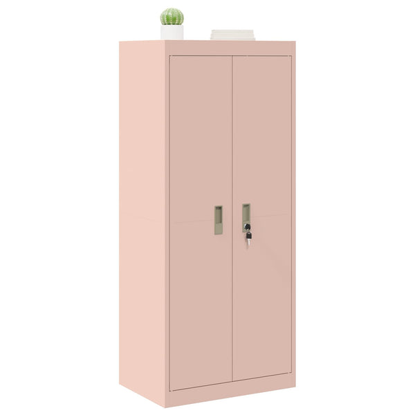 Rosa Aktenschrank, Stahl, 60x40x140cm