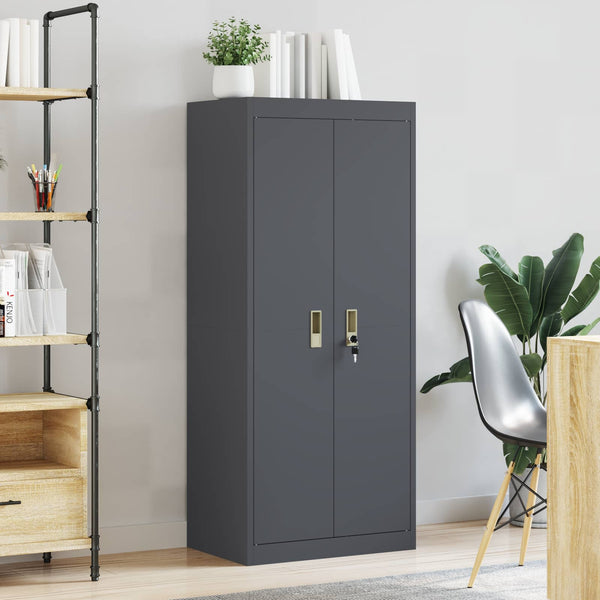 Aktenschrank Anthrazit Stahl 60x40x140cm