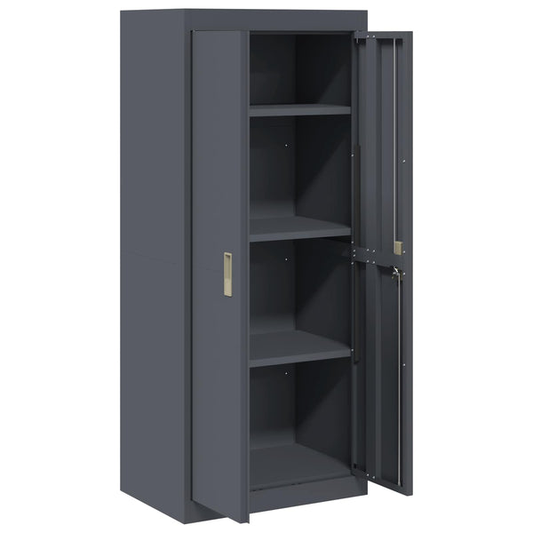Aktenschrank Anthrazit Stahl 60x40x140cm