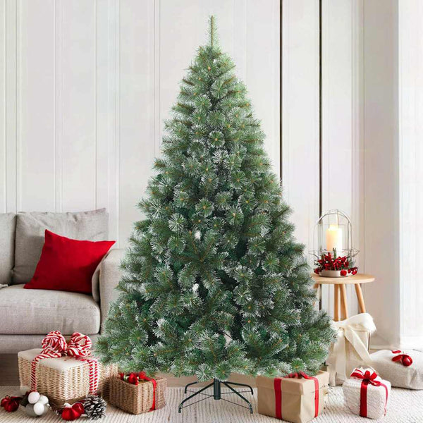 Schneebedeckter Kunst-Weihnachtsbaum Grün 180cm