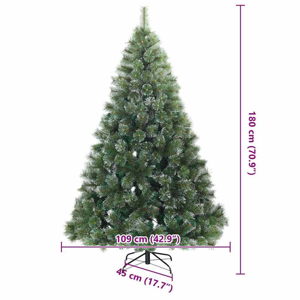 Schneebedeckter Kunst-Weihnachtsbaum Grün 180cm