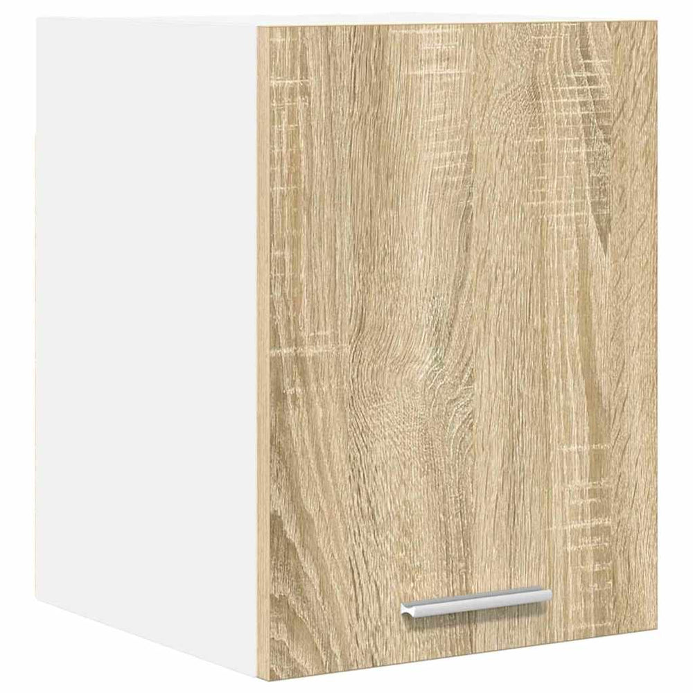 vidaXL Wall Cabinet with Storage Sonoma Oak and White 30 x 31 x 40 cm