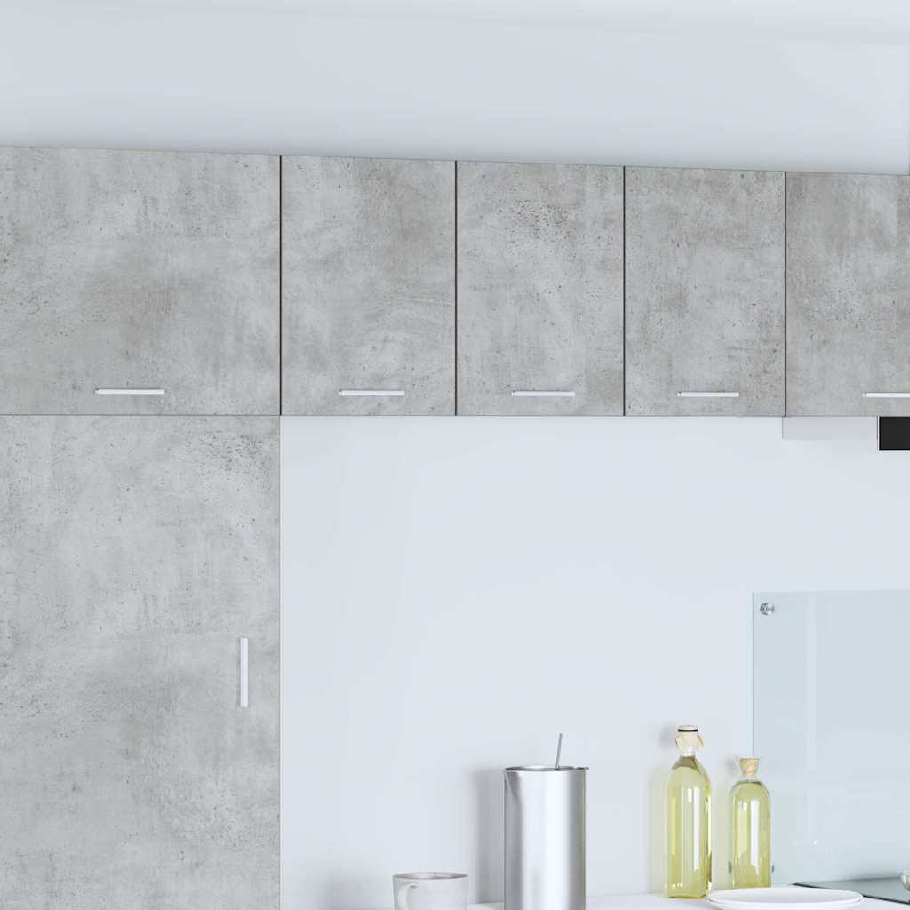 Hängeschrank 2er Set Betongrau/Weiß