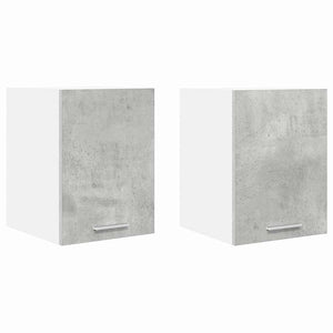 Hängeschrank 2er Set Betongrau/Weiß