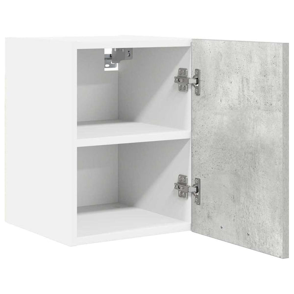 Hängeschrank 2er Set Betongrau/Weiß
