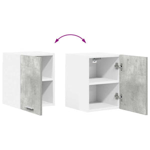 Hängeschrank 2er Set Betongrau/Weiß