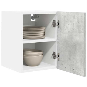 Hängeschrank 2er Set Betongrau/Weiß