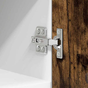 Hängeschrank Set, Geräucherte Eiche/Weiß