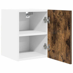 Hängeschrank Set, Geräucherte Eiche/Weiß