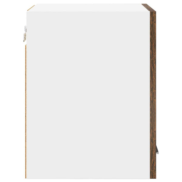 Hängeschrank Set, Geräucherte Eiche/Weiß