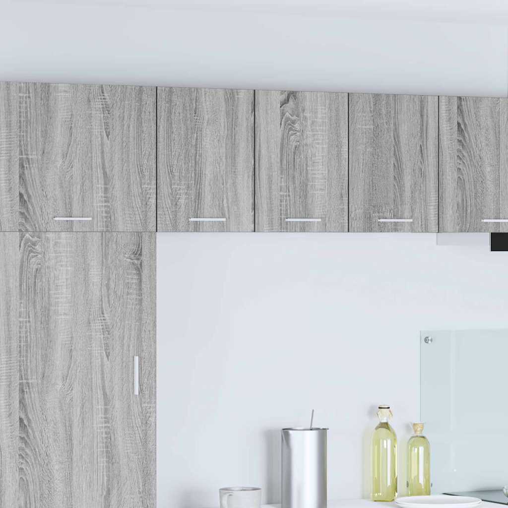 vidaXL Meuble haut gris Sonoma et blanc 30 x 31 x 40 cm, bois d'ingénierie