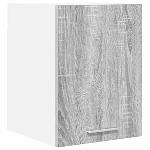 vidaXL Meuble haut gris Sonoma et blanc 30 x 31 x 40 cm, bois d'ingénierie