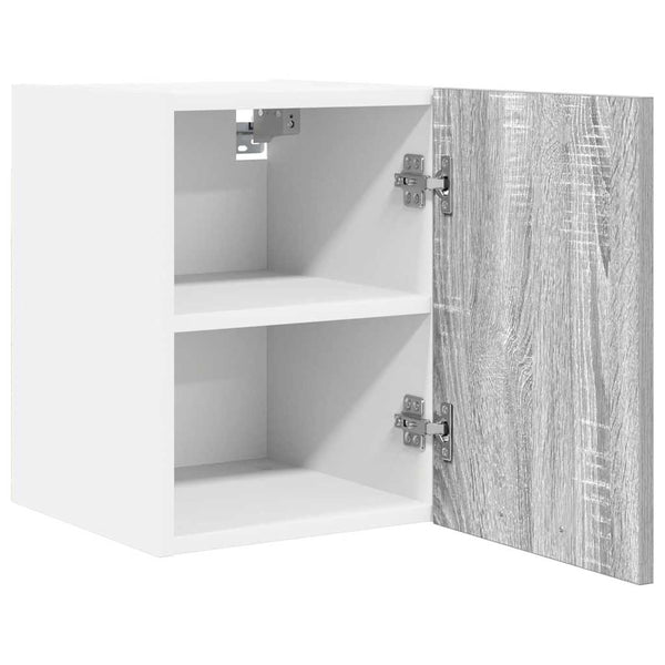 vidaXL Meuble haut gris Sonoma et blanc 30 x 31 x 40 cm, bois d'ingénierie