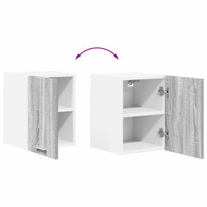 vidaXL Meuble haut gris Sonoma et blanc 30 x 31 x 40 cm, bois d'ingénierie