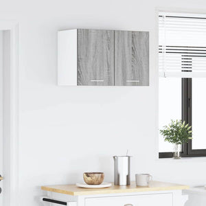 Hängeschrank Grau Sonoma Weiß 2er-Set