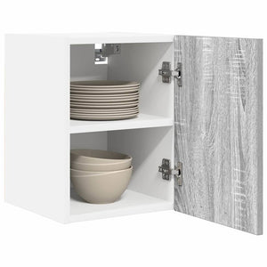 Hängeschrank Grau Sonoma Weiß 2er-Set