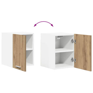 Hängeschrank 2er Set Eiche & Weiß