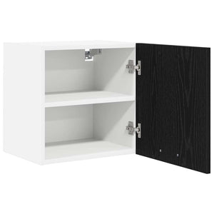 Hängeschrank Schwarz Eiche/Weiß 40x40 cm