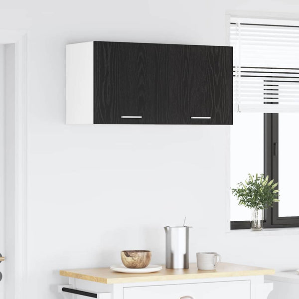 Hängeschrank 2er Set Schwarz/Weiß