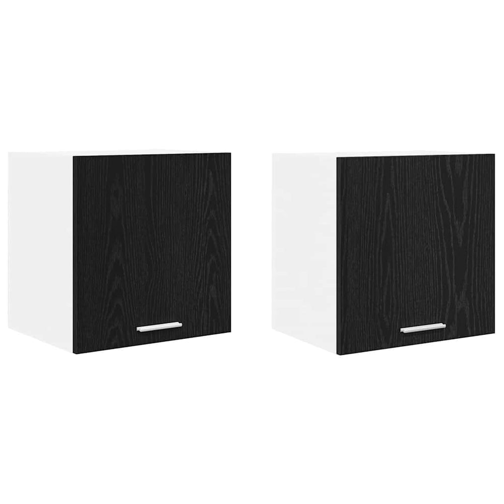 Hängeschrank 2er Set Schwarz/Weiß