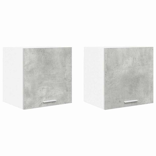 Hängeschrank 2er Set Betongrau/Weiß 40x40 cm