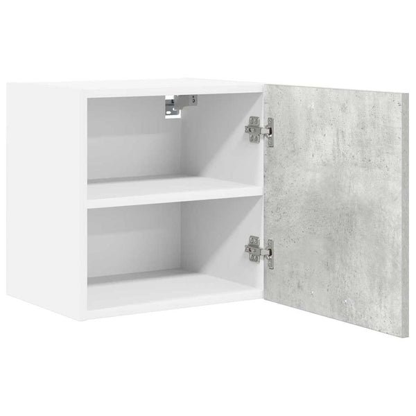 Hängeschrank 2er Set Betongrau/Weiß 40x40 cm