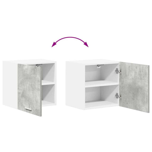 Hängeschrank 2er Set Betongrau/Weiß 40x40 cm
