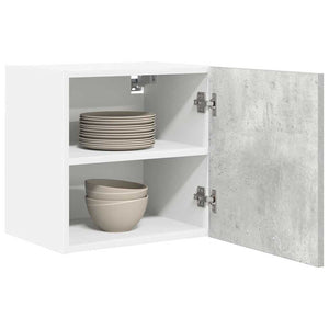 Hängeschrank 2er Set Betongrau/Weiß 40x40 cm