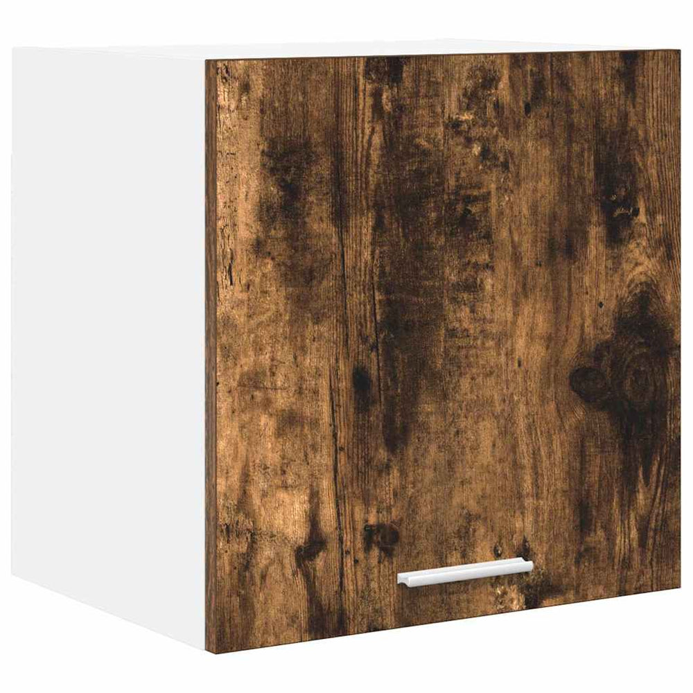 vidaXL Wall Cabinet with Door Smoked Oak and White 40 x 31 x 40 cm