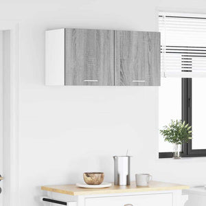 vidaXL Armoire murale gris Sonoma et blanc 40 x 31 x 40 cm Aggloméré