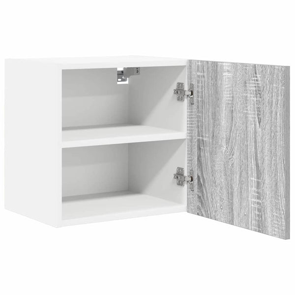 vidaXL Armoire murale gris Sonoma et blanc 40 x 31 x 40 cm Aggloméré