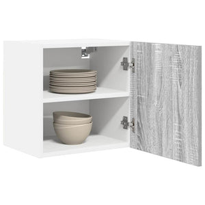 Hängeschrank 2er Set Grau/Weiß 40x40 cm
