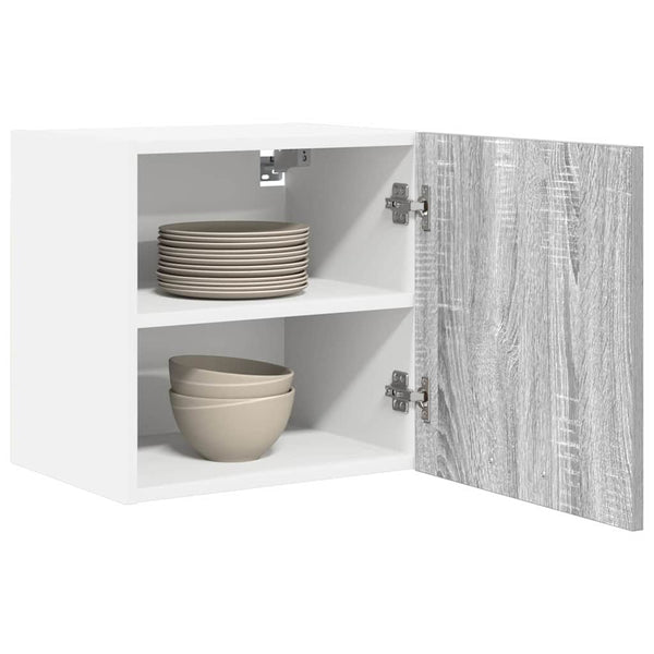 Hängeschrank 2er Set Grau/Weiß 40x40 cm