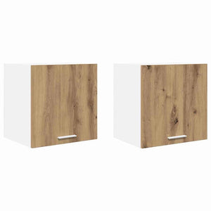 Hängeschrank 2er Set Eiche/Weiß 40cm