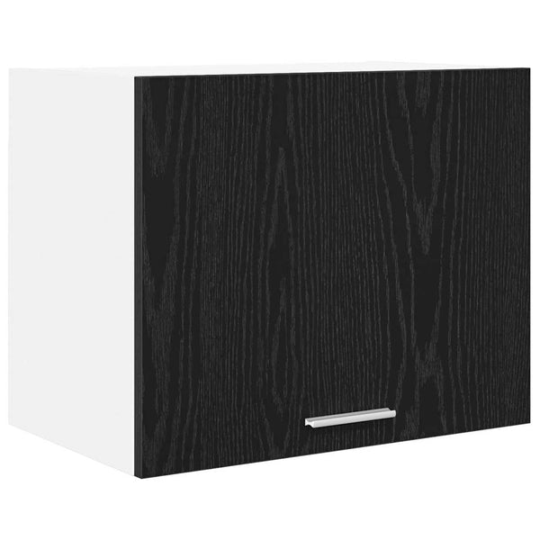 Hängeschrank Schwarz Eiche/Weiß 50x40 cm