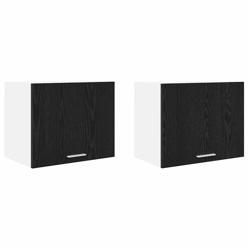 Hängeschrank 2er Set, Schwarz & Weiß, 50cm