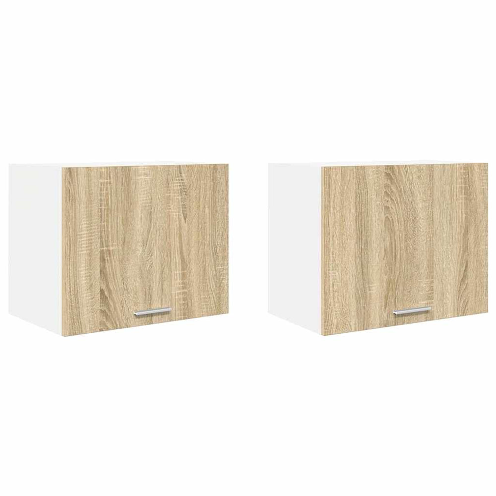 Hängeschrank 2er Set Sonoma Eiche Weiß