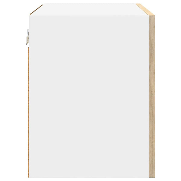 Hängeschrank 2er Set Sonoma Eiche Weiß